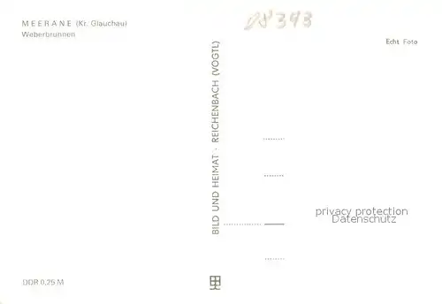 AK / Ansichtskarte Meerane Weberbrunnen Meerane