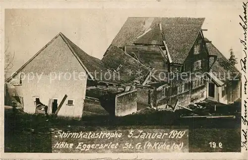 AK / Ansichtskarte Eggersriet Sturmkatastrophe 5. Januar Eggersriet