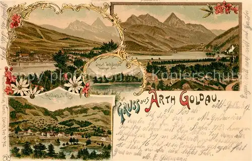 AK / Ansichtskarte Goldau_SZ Insel Schwanau Lowerzer See Goldau_SZ