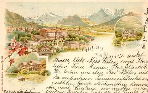 AK / Ansichtskarte Ragaz_Bad Hermitage Solitude  Ragaz_Bad