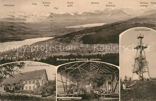 AK / Ansichtskarte Reinach_AG Restaurant Homberg Trinkhalle Aussichtsturm Reinach_AG