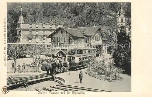 AK / Ansichtskarte Vitznau Rigibahn Bahnhof Vitznau