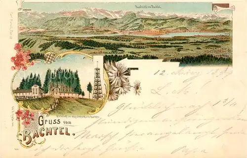 AK / Ansichtskarte Bachtel_Kulm Bergpanorama Gasthaus Bachtel Kulm
