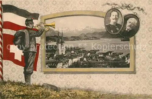 AK / Ansichtskarte Luzern_LU Kaiser Wilhelm II Luzern_LU