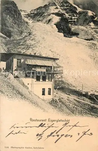AK / Ansichtskarte Wengen_BE Restaurant Eigergletscher Wengen_BE