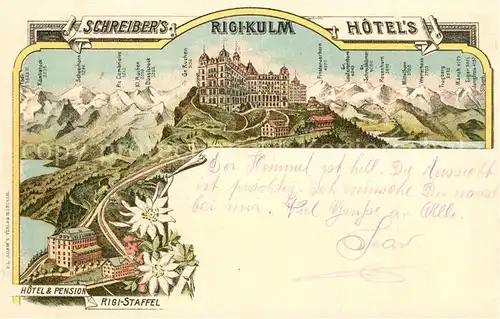 AK / Ansichtskarte Rigi_Kulm Hotel Pension Rigi Staffel Rigi_Kulm
