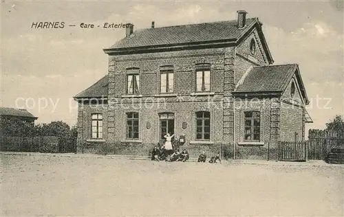AK / Ansichtskarte Harnes_Pas_de_Calais  Gare Exterieur Harnes_Pas_de_Calais