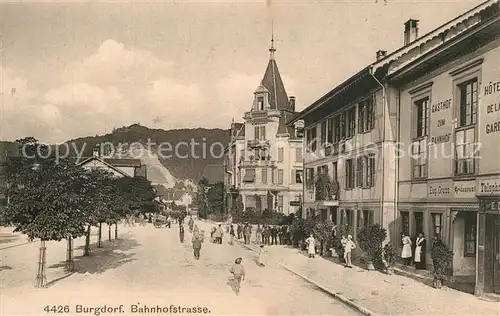 AK / Ansichtskarte Burgdorf_Bern Bahnhofstrasse Burgdorf Bern