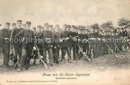 AK / Ansichtskarte St_Gallen_SG Jugendfest Kadetten Infanterie St_Gallen_SG