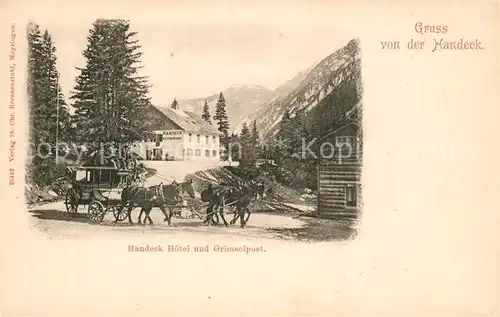 AK / Ansichtskarte Grimsel_Pass Grimselpost Handeck Hotel Grimsel Pass