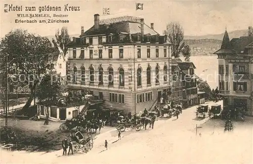 AK / Ansichtskarte Erlenbach_Zuerichsee Hotel zum goldenen Kreuz Erlenbach_Zuerichsee
