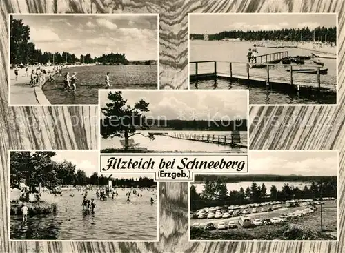 AK / Ansichtskarte Schneeberg_Erzgebirge Partien am Filzteich Schneeberg Erzgebirge