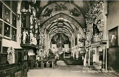 AK / Ansichtskarte Schleiz Inneres der Bergkirche Ogelseite Schleiz