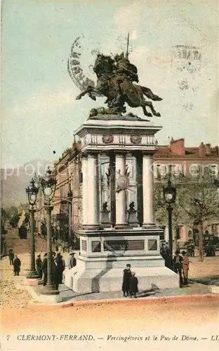 AK / Ansichtskarte Clermont_Ferrand_Puy_de_Dome Vereingetorix et le Puy de Dome Clermont_Ferrand