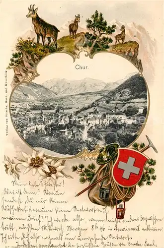 AK / Ansichtskarte Chur_GR Panorama Gemsen Chur_GR