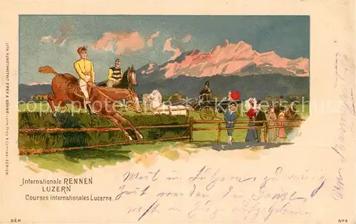 AK / Ansichtskarte Luzern_LU Internationale Rennen Luzern_LU
