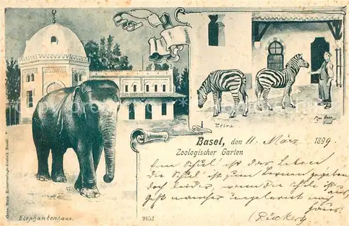 AK / Ansichtskarte Basel_BS Zoologischer Garten Elefantenhaus Basel_BS