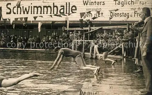AK / Ansichtskarte Ludwigsburg_Wuerttemberg Schwimmhalle Ludwigsburg Wuerttemberg