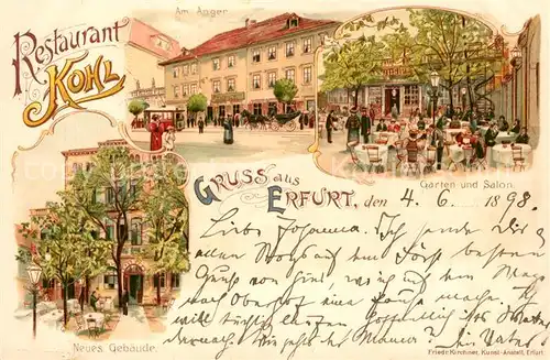 AK / Ansichtskarte Erfurt Garten Salon Neues Neues Gebaeude Am Anger Erfurt