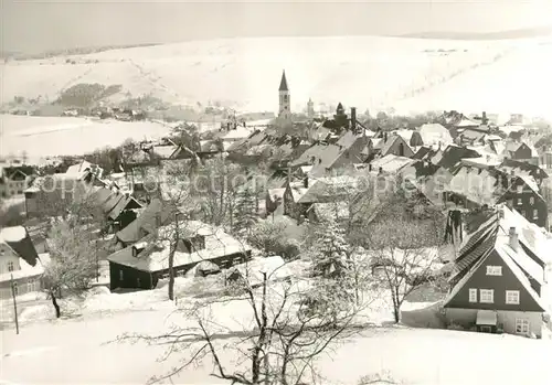 AK / Ansichtskarte Oberwiesenthal_Erzgebirge Winterpanorama Kurort Oberwiesenthal Erzgebirge