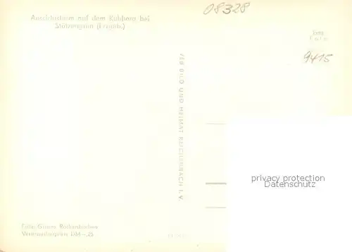 AK / Ansichtskarte Stuetzengruen Aussichtsturm auf dem Kuhberg Stuetzengruen