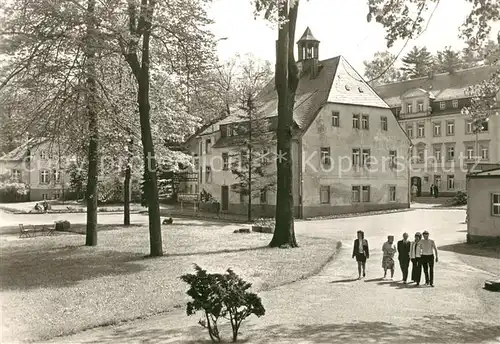 AK / Ansichtskarte Warmbad_Wolkenstein Bergarbeiter Sanatorium Kurpark mit Badehaus Warmbad_Wolkenstein