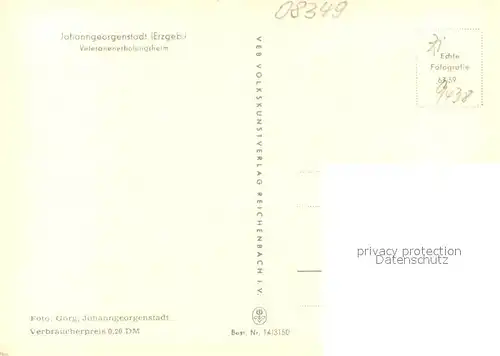 AK / Ansichtskarte Johanngeorgenstadt Veteranenerholungsheim Johanngeorgenstadt