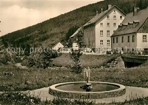 AK / Ansichtskarte Wildenthal_Eibenstock Konsumhotel Am Auersberg Brunnen Wildenthal_Eibenstock