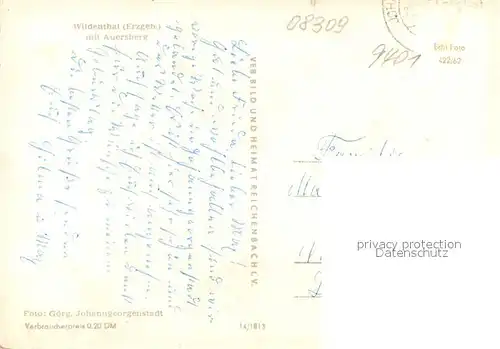 AK / Ansichtskarte Wildenthal_Eibenstock Panorama Blick zum Auersberg Wildenthal_Eibenstock