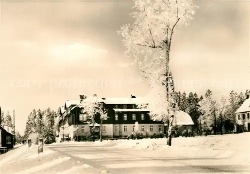 AK / Ansichtskarte Steinbach_Johanngeorgenstadt Ferienheim der IG Wismut Winterimpressionen Steinbach