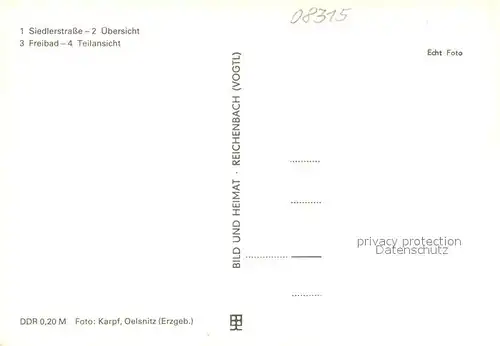 AK / Ansichtskarte Bernsbach Siedlerstrasse uebersicht Freibad Teilansicht Bernsbach