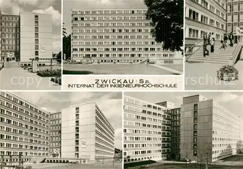 AK / Ansichtskarte Zwickau_Sachsen Internat der Ingenieurschule Hochhaeuser Zwickau Sachsen