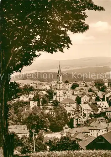 AK / Ansichtskarte Eibenstock Stadtpanorama mit Kirche Eibenstock