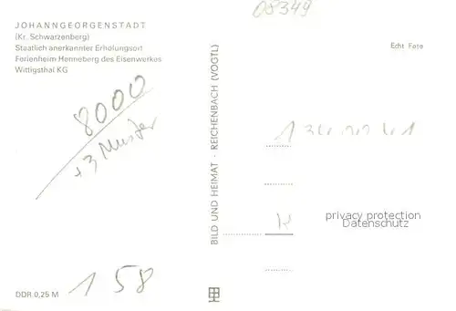 AK / Ansichtskarte Johanngeorgenstadt Ferienheim Henneberg des Eisenwerkes Wittigsthal KG Winterimpressionen Johanngeorgenstadt