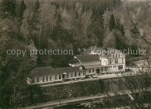 AK / Ansichtskarte Rentzschmuehle_Vogtland_Thueringen Ferienheim und Gaststaette der LVB Eisenbahn Rentzschmuehle_Vogtland