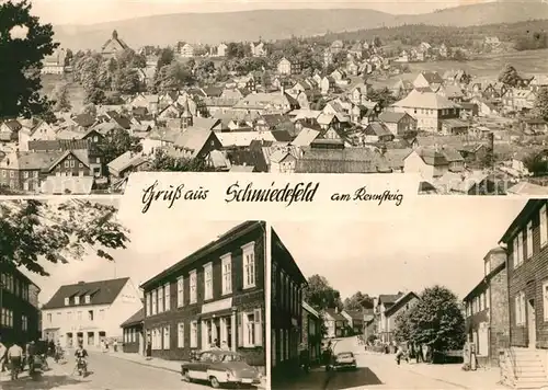 AK / Ansichtskarte Schmiedefeld_Rennsteig Stadtpanorama Strassenpartien Schmiedefeld_Rennsteig