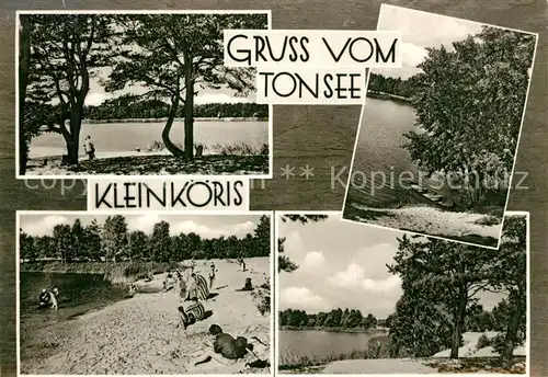 AK / Ansichtskarte Kleinkoeris Partien am Tonsee Badestrand Handabzug Kleinkoeris