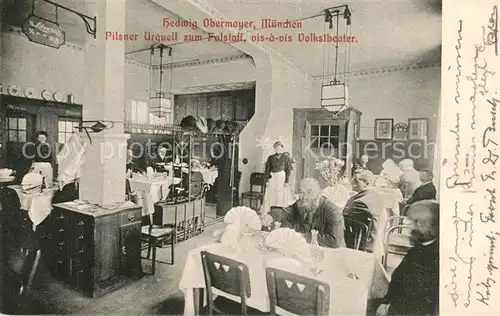 AK / Ansichtskarte Muenchen Pilsner Urquell zum Falstaff Hedwig Obermayer  Muenchen