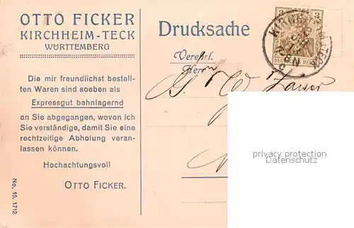 AK / Ansichtskarte Kirchheim_Teck Papierhaus Kirchheim Teck
