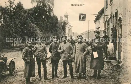 AK / Ansichtskarte Heudicourt_Somme Militaer Gruppenfoto Heudicourt Somme
