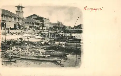 AK / Ansichtskarte Guayaquil Fischerboote Hafen Guayaquil