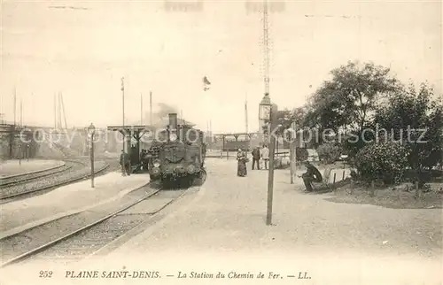 AK / Ansichtskarte Saint Denis_Seine_Saint_Denis Plaine La Station du Chemni de Fer Saint Denis_Seine