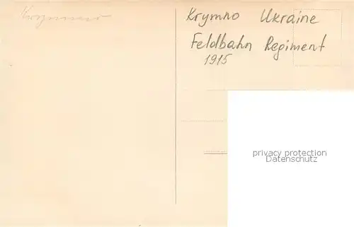 AK / Ansichtskarte Krymno Feldbahn Regiment Krymno