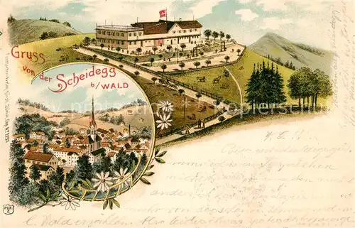 AK / Ansichtskarte Wald_ZH Scheidegg Hotelanlage Panorama Wald_ZH