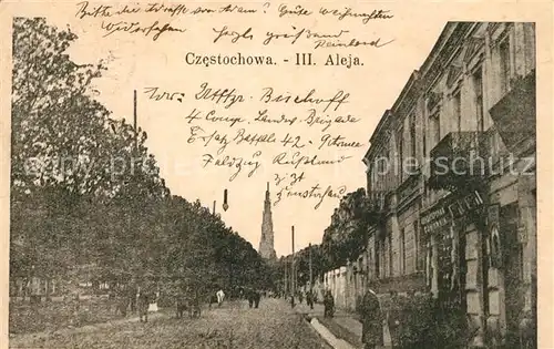 AK / Ansichtskarte Czestochowa_Schlesien III. Aleja Czestochowa_Schlesien