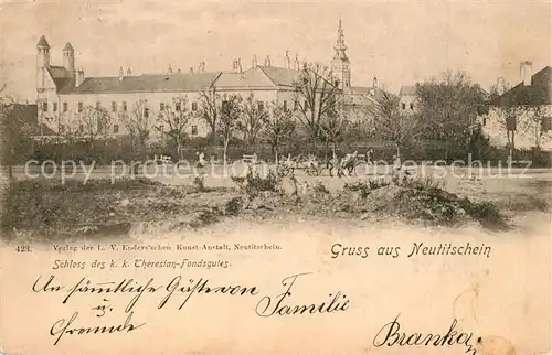 AK / Ansichtskarte Neutitschein_Novy_Jicin Schloss koenigliches Theresian Fondsgutes 