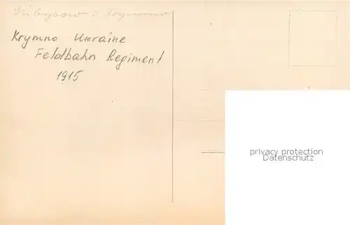 AK / Ansichtskarte Krymno Feldbahn Regiment Krymno