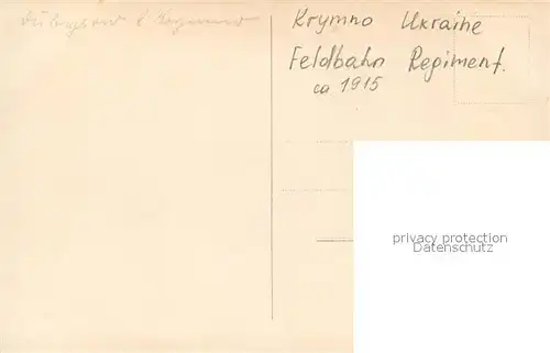 AK / Ansichtskarte Krymno Feldbahn Regiment Dorfansicht Krymno