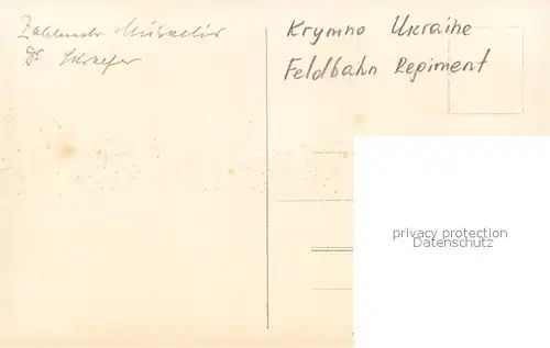 AK / Ansichtskarte Krymno Feldbahn Regiment  Krymno
