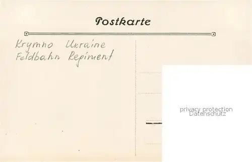 AK / Ansichtskarte Krymno Feldbahn Regiment Krymno